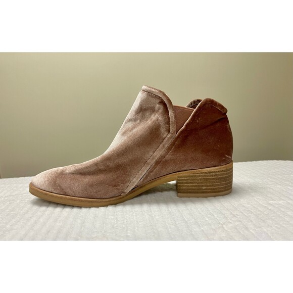 DOLCE VITA Tay Velvet Ankle Booties, Rose, Sz 8.5 - Picture 3 of 9